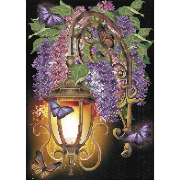 Bead embroidery kits Lamp in lilac - Marlena.shop