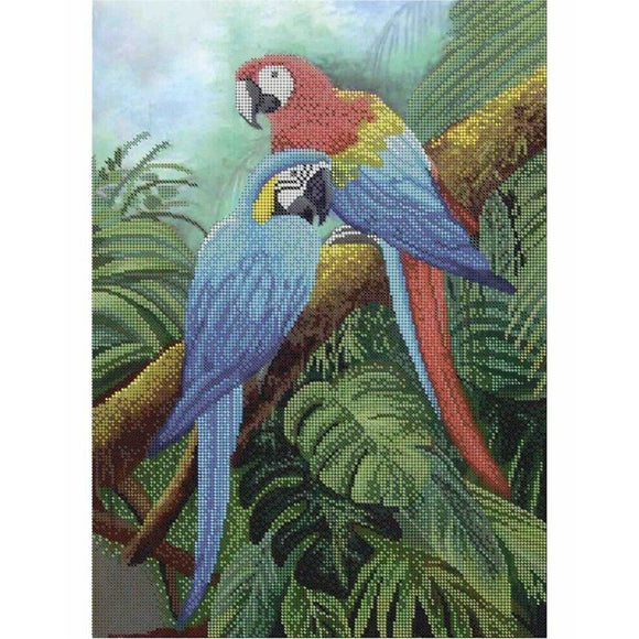 Embroidery bead kit, parrots bead picture - Marlena.shop