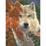 Bead embroidery kit Wolf Beaded cross stitch kits - Marlena.shop