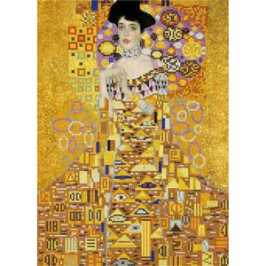 Bead embroidery kit, Golden Adele Klimt, Beaded - Marlena.shop