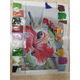 bead picture DIY Bead Embroidery Kit flower colibri - Marlena.shop