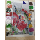 bead picture DIY Bead Embroidery Kit flower colibri - Marlena.shop