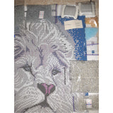 Bead Embroidery Kit Needlepoint Beading White Lion Animals - Marlena.shop