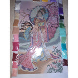 Asia woman Bead Embroidery Kit geisha Needlepoint - Marlena.shop