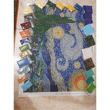 Bead embroidery kit DIY The Starry Night Vincent van Gogh - Marlena.shop