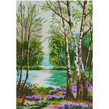 Beaded Embroidery DIY Kit nature landscape river - Marlena.shop