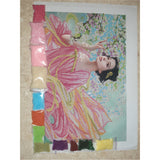 DIY Bead Embroidery Kit Needlepoint sakura Asia woman geisha - Marlena.shop