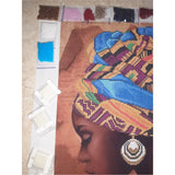 Bead Embroidery Kit, Needlepoint Beading Africa Woman - Marlena.shop