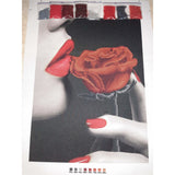 Bead embroidery kit picture DIY Lips Rose Lady Woman - Marlena.shop