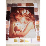 Bead Embroidery Kit  Needlepoint Beading Baby girl and Cat - Marlena.shop