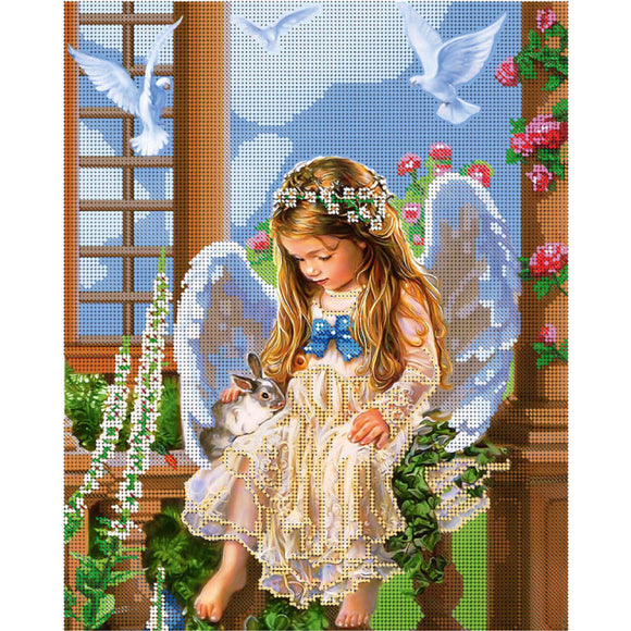 Bead Embroidery Kit DIY angel pictures beadwork - Marlena.shop