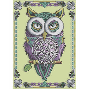 Bead Embroidery Kit Big picture beads Celtic Owl - Marlena.shop