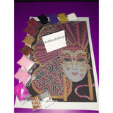 Bead Embroidery Kit, Needlepoint Venice mask - Marlena.shop