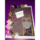 Bead Embroidery Kit, Needlepoint Venice mask - Marlena.shop