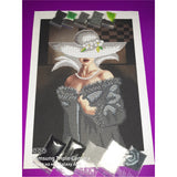 Bead Embroidery Kit, DIY 3d bead picture lady in a hat - Marlena.shop