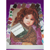 Bead Embroidery Kit Needlepoint Beading Baby Girl and Cat - Marlena.shop