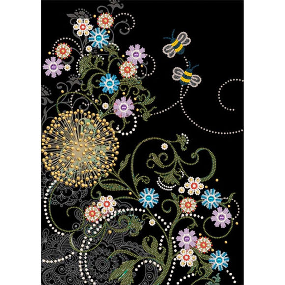 Embroidery with beads and stones flower fantasy bead embroidery kit - Marlena.shop