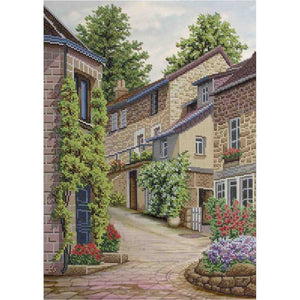 Bead Embroidery Kit BIG picture DIY Needlepoint Provencal street - Marlena.shop