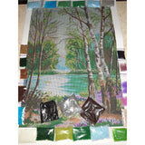 Beaded Embroidery DIY Kit nature landscape river - Marlena.shop