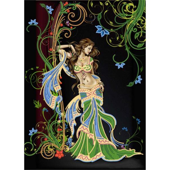 Bead Embroidery Kit Oriental Dancer, East Woman picture - Marlena.shop