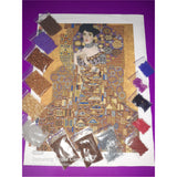 Bead embroidery kit, Golden Adele Klimt, Beaded - Marlena.shop