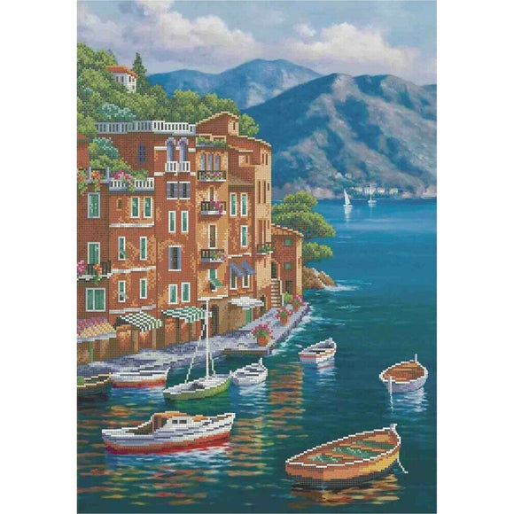 Bead Embroidery Kit BIG picture Portofino ITALY - Marlena.shop