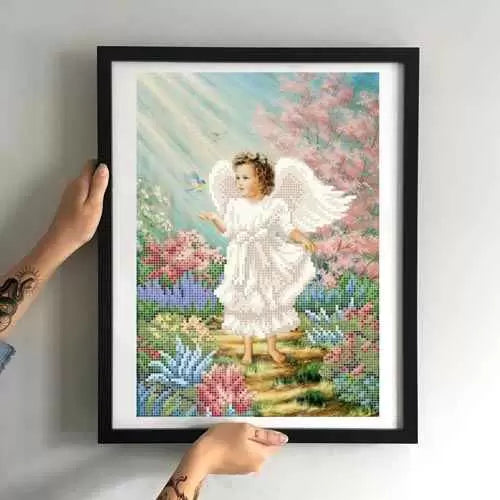 Bead Embroidery Kit Little angel with birds
