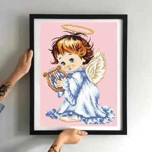 Bead Embroidery Kit An angel with a lyre