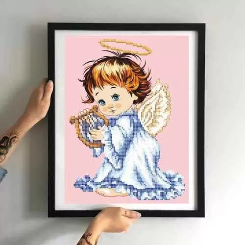 Bead Embroidery Kit An angel with a lyre