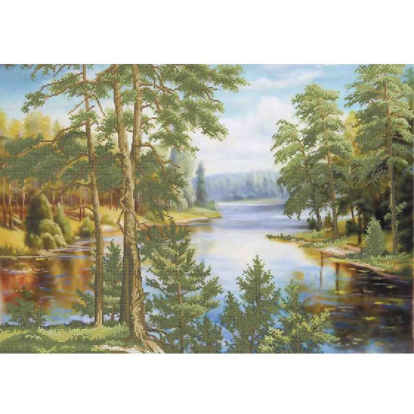 Bead Embroidery Kit FOREST RIVER - Marlena.shop