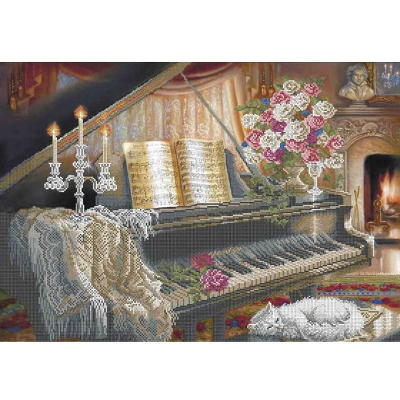 Bead Embroidery Kit MUSIC EVENING - Marlena.shop