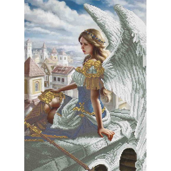 Bead Embroidery Kit Angel woman Beadwork - Marlena.shop