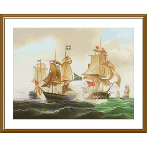 Cross Stitch Kit "Sea Battle" Nova Sloboda