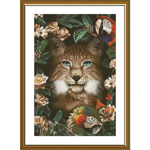 Cross Stitch Kit lynx Nova Sloboda