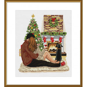 Cross Stitch Kit "The warmth of the Christmas fire"" Nova Sloboda