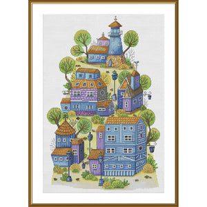 Cross Stitch Kit "Fun houses" Nova Sloboda