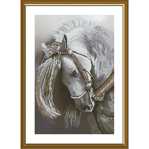 Cross Stitch Kit WHITE-MANED HORSE Nova Sloboda