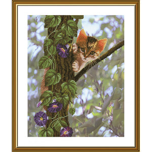 Cross Stitch Kit Little prankster KITTEN Nova Sloboda