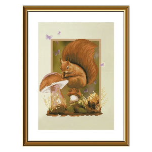 Cross Stitch Kit Squirrel Nova Sloboda