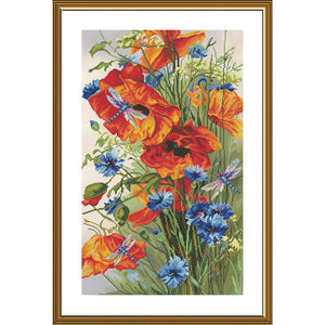 Cross Stitch Kit SUMMER POPPIES Nova Sloboda