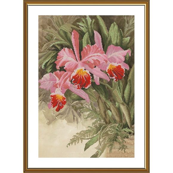 Cross Stitch Kit tropical orchid Nova Sloboda