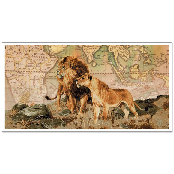 Cross Stitch Kit LIONS Nova Sloboda