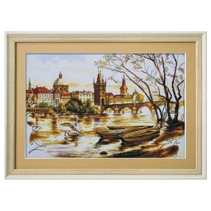 Cross Stitch Kit Prague. The Charles Bridge Nova Sloboda