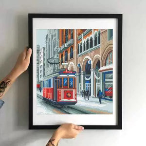 DIY Cross Stitch Kit "Tram" needlepoint kit