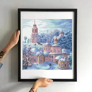 Cross Stitch Kit "Monastery" needlepoint kit