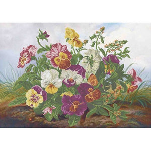 Bead Embroidery Kit DIY pansies beads - Marlena.shop