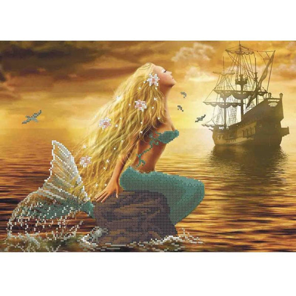 Bead Embroidery Kit mermaid Beadwork - Marlena.shop