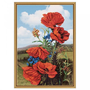 Cross Stitch Kit poppies Nova Sloboda