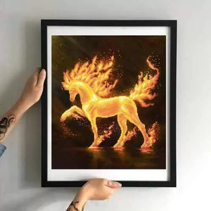 Bead Embroidery Kit fiery horse