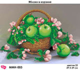 Bead Embroidery Kit Apples in a basket